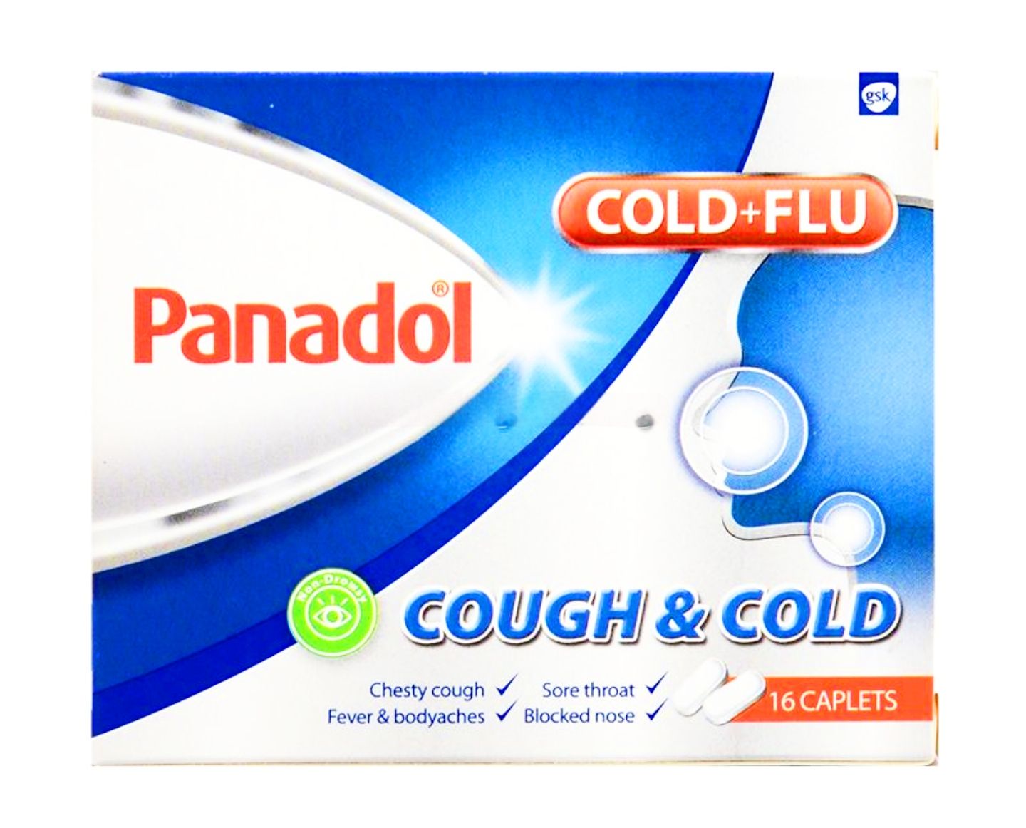 Panadol Cold Flu Cough &amp; Cold 16 Caplets