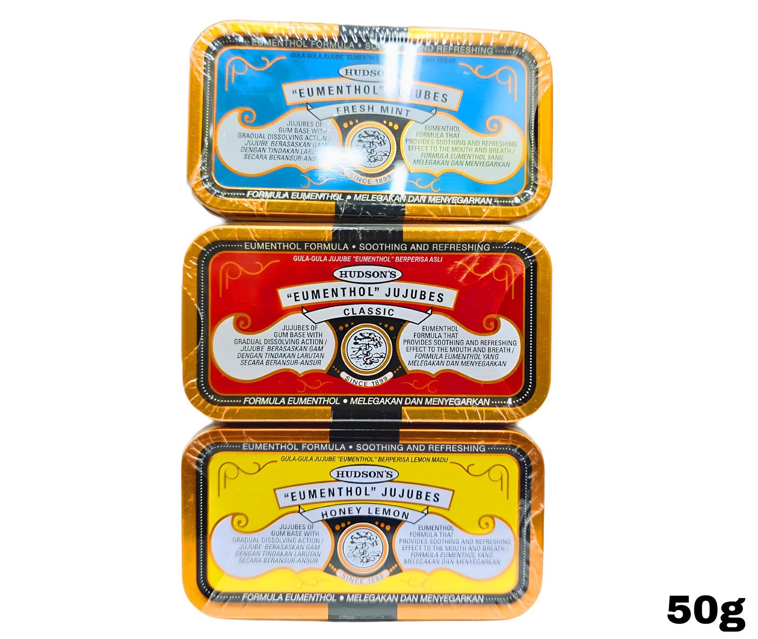 Hudson&#39;s Eumenthol Jubes 50g x1 Choose Your Own Flavor