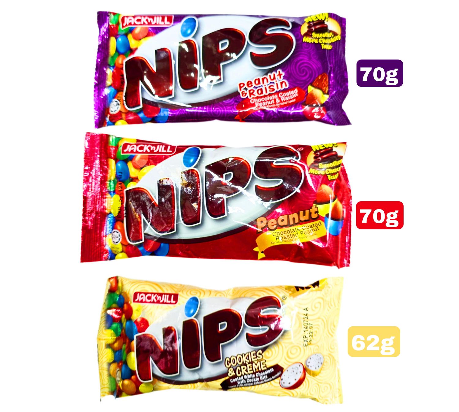 Jack n Jill Nips 70g x1 Choose Your Own Flavor