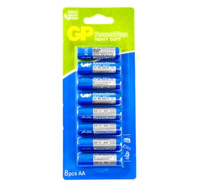 GP Powerplus Heavy Duty AA8 alkaline batteries