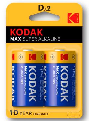 Kodak Max Super Alkaline Battery Dx2