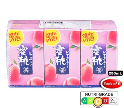 Vita Japanese Style Packet Drink - Peach 6 x 250mL