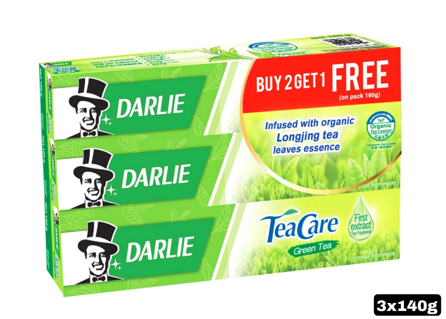 Darlie Tea Care - Green Tea Triple Pack 3x140g