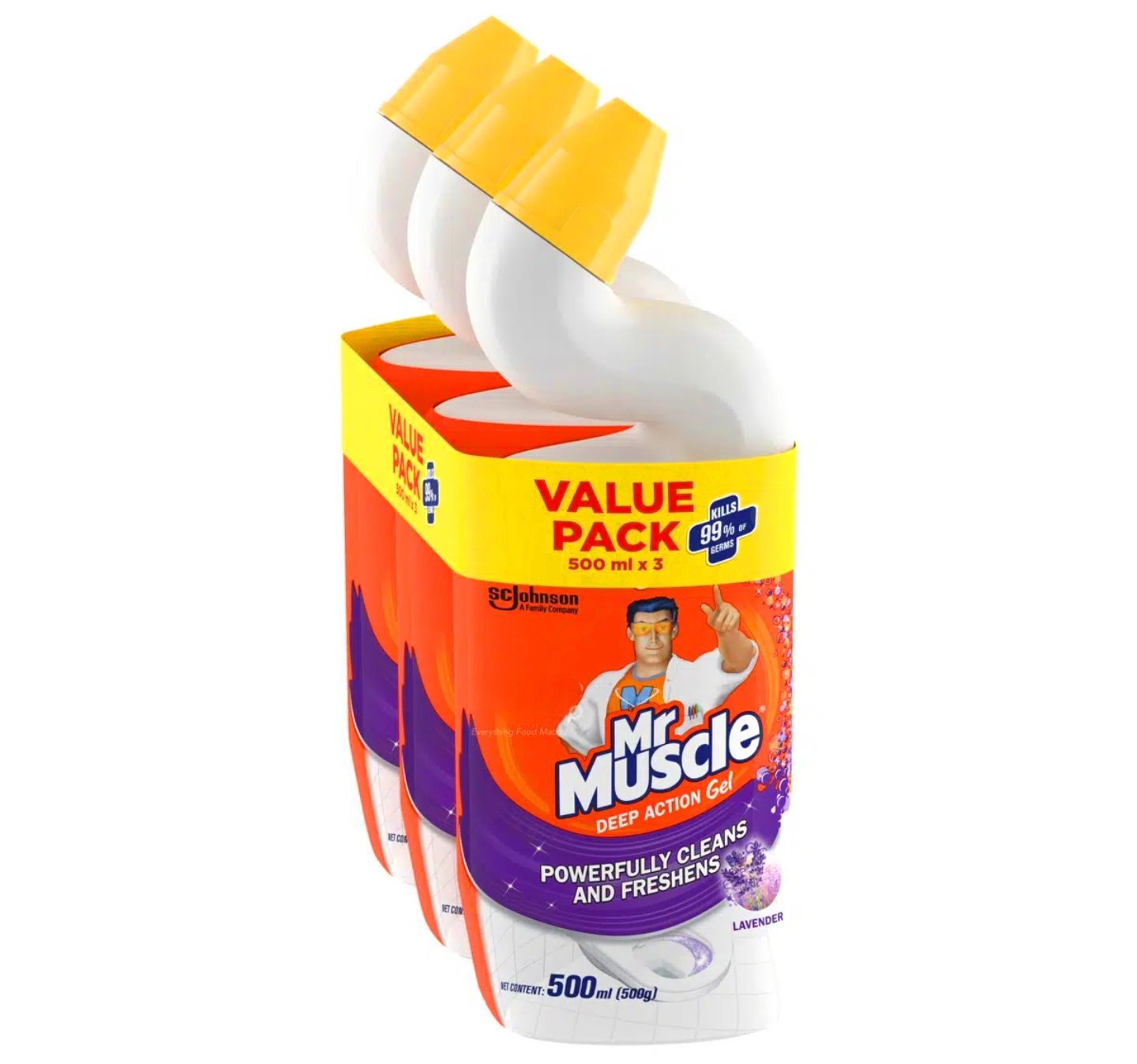 Mr Muscle Toilet Cleaner - Lavender 3x500mL