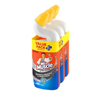 Mr Muscle Toilet Cleaner - Extra Power 3 x 500ml