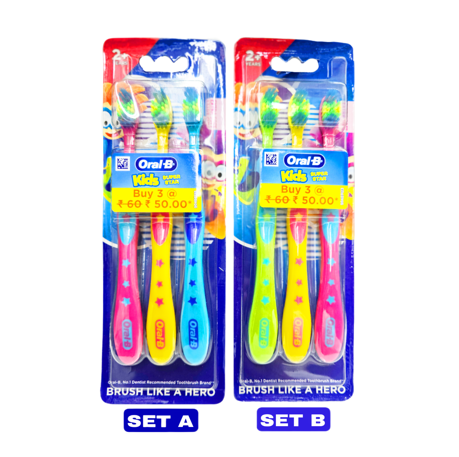 Oral B Kids Super Star Toothbrush 3s Choose Your Own Set