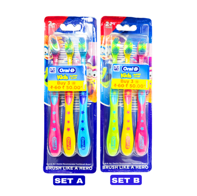 Oral B Kids Super Star Toothbrush 3s Choose Your Own Set