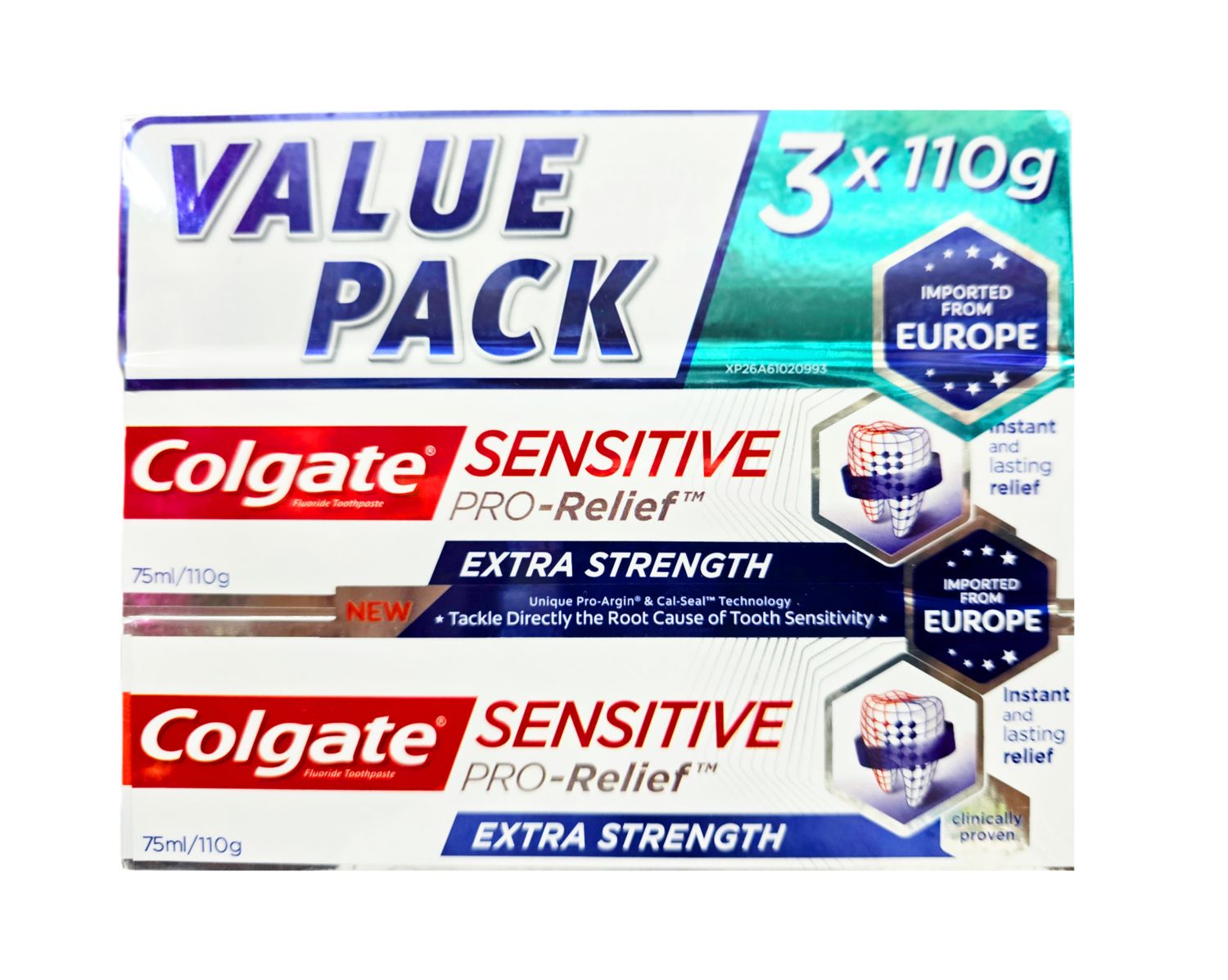 Colgate Extra Strength Toothpaste Value Pack 3x 110g