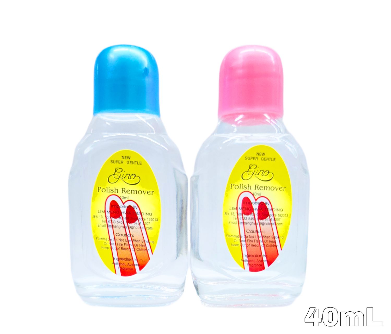 Gino Polish Remover 40mL x1 Choose Your Own Color