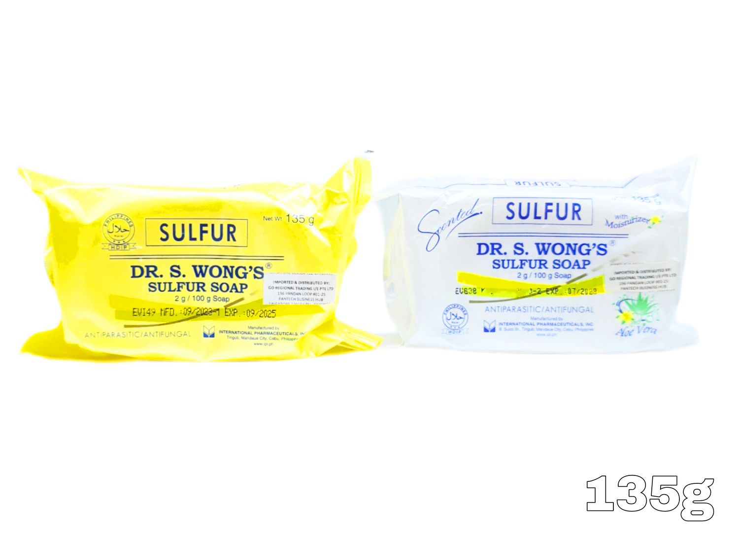 Dr. S. Wong&#39;s Sulfur Soap with Moisturiser 135g x1 Choose Your Own color