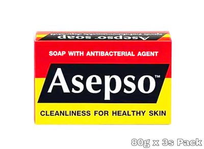 Asepso Soap Antibacterial Original 80g 3s Pack