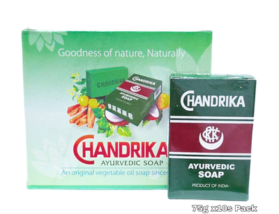 Chandrika Ayurvedic @ India Herbal Soap 75g x10s Pack