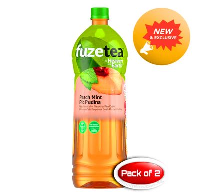 Fuze Tea Heaven And Earth - Peach Mint 1.5L 2 Bottles 