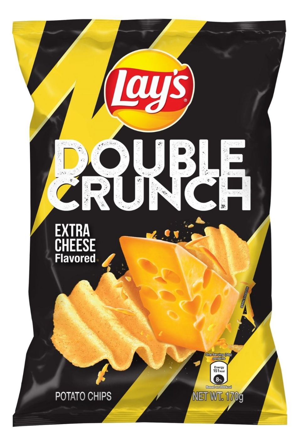 LAYS DOUBLE CRUNCH EXTRA CHEESE 170G