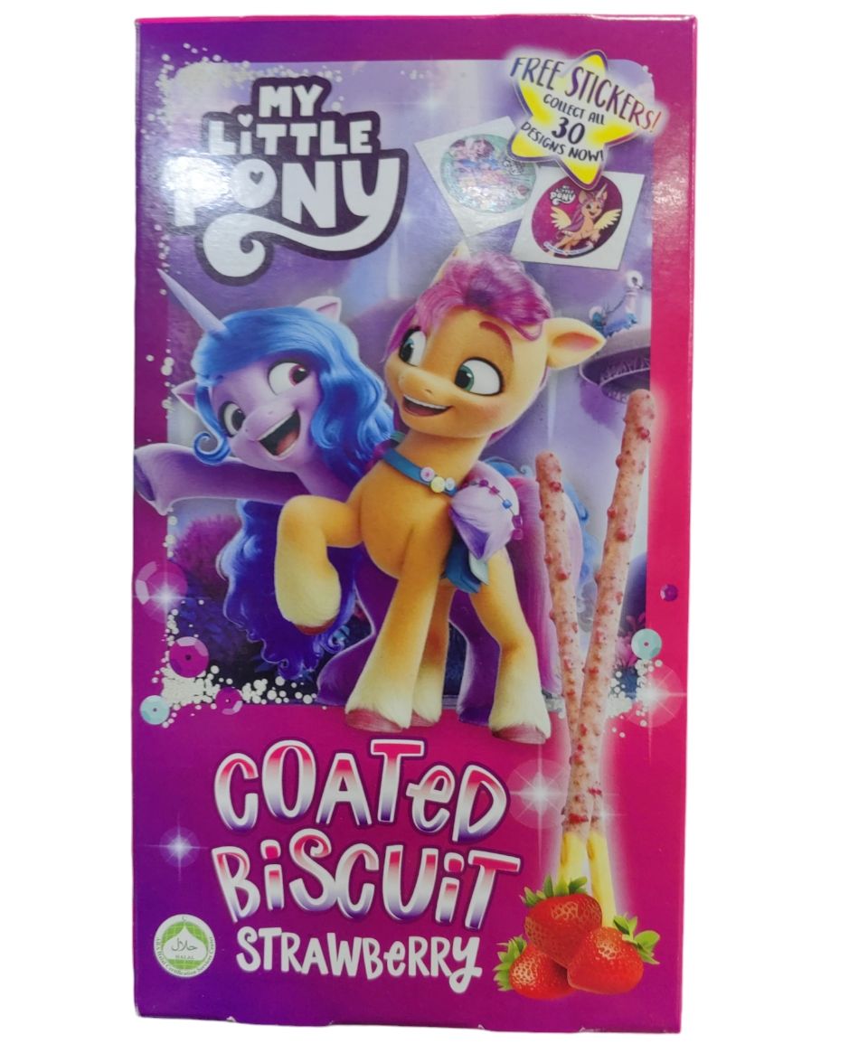 MY LITTLE PONY COATED BISCUIT STRAWBERRY 32G