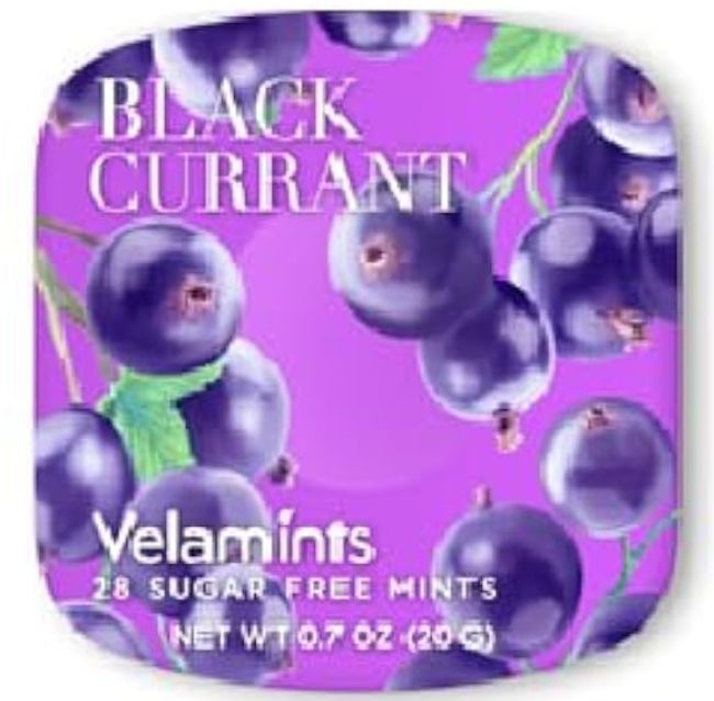 STEVIA VELAMINTS BLACK CURRANT SUGAR FREE MINT 20G