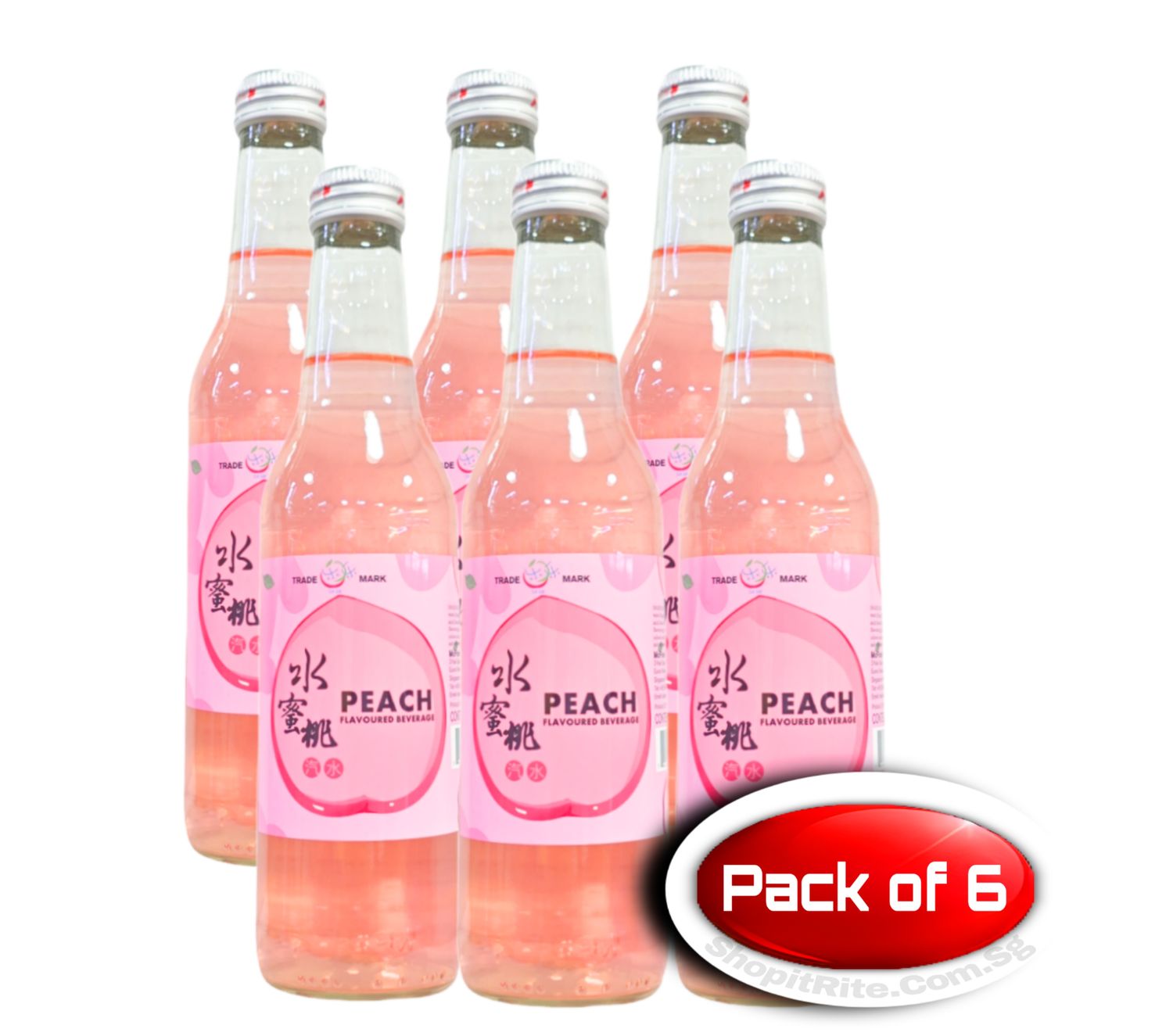 LeLe Sparkling Peach 330mL 6 Bottles
