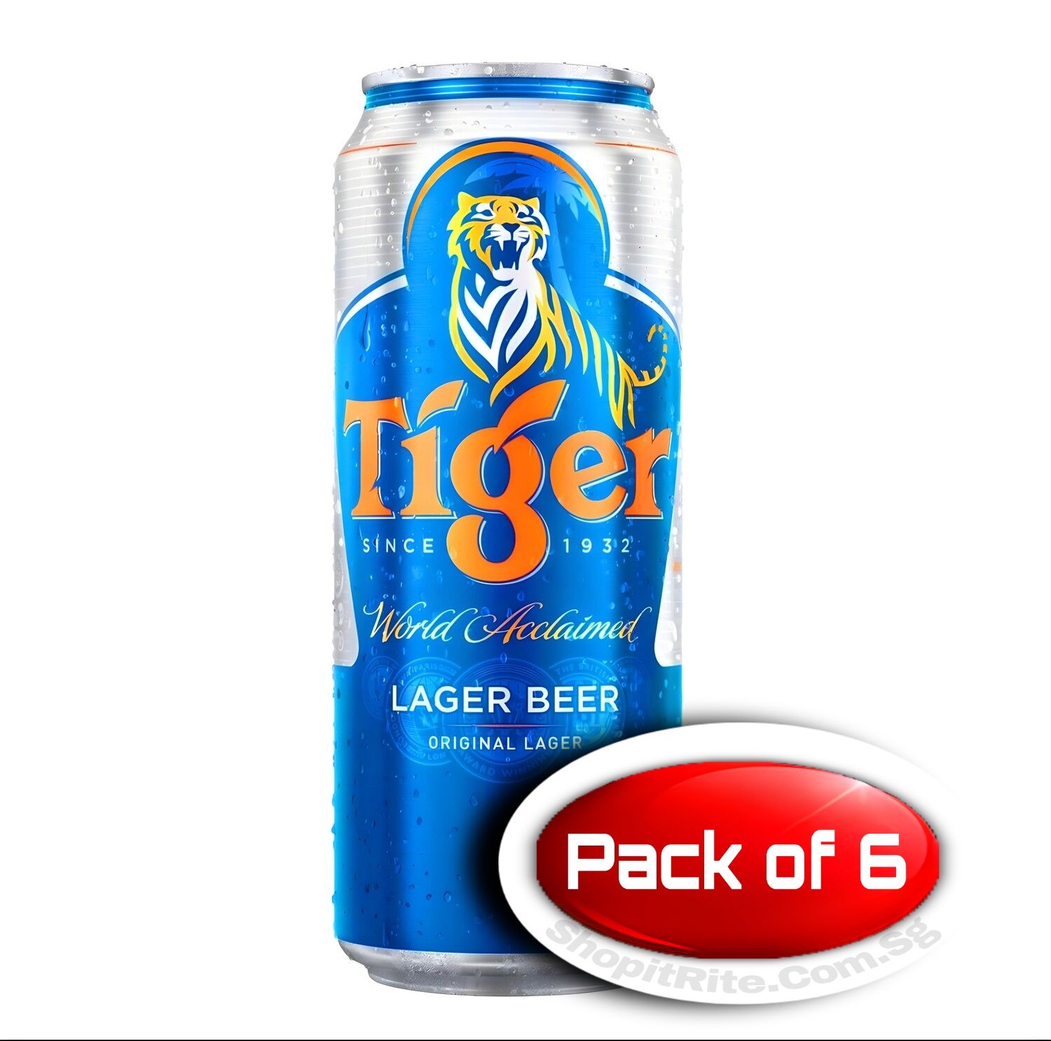 TIGER BEER 490ML 6S