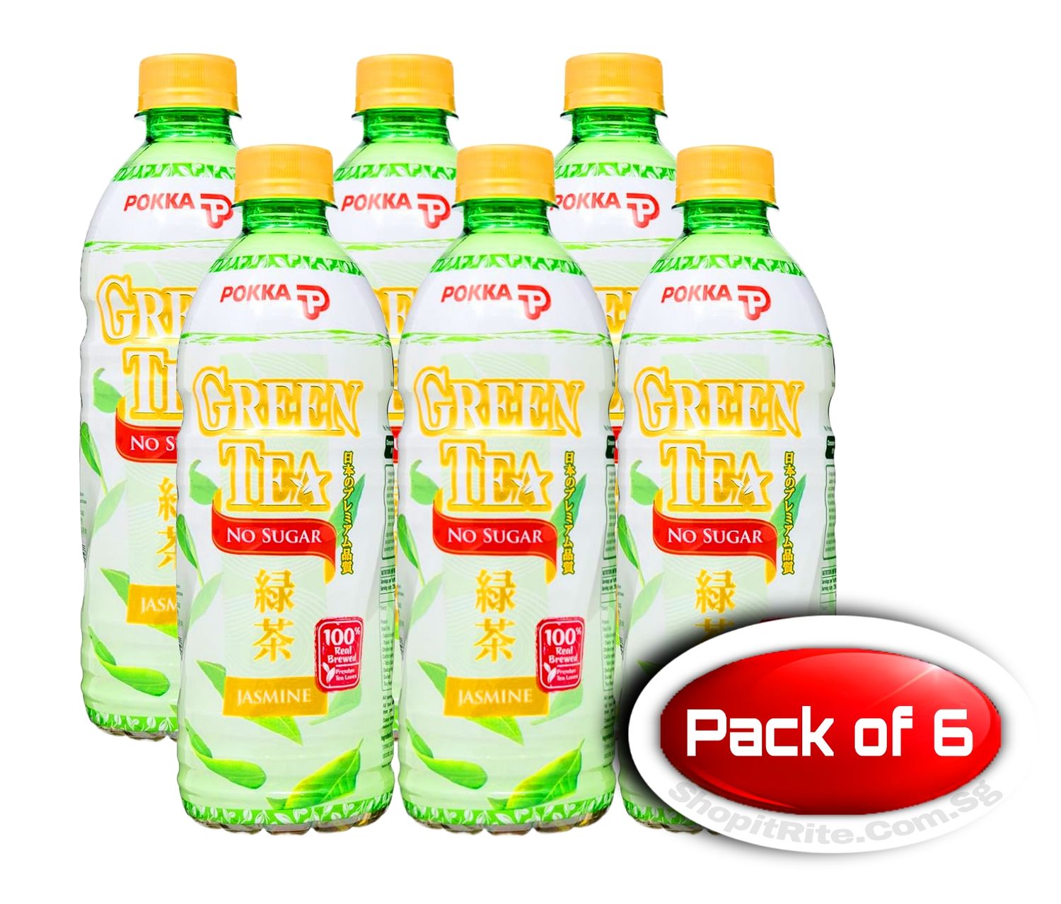 Pokka Jasmine Green Tea No Sugar Tea 500mL 6s