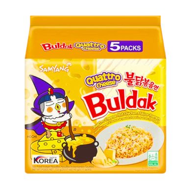SAMYANG Buldak Quattro Cheese Ramen Hot Chicken Flavor Ramen 725g (5x145g)