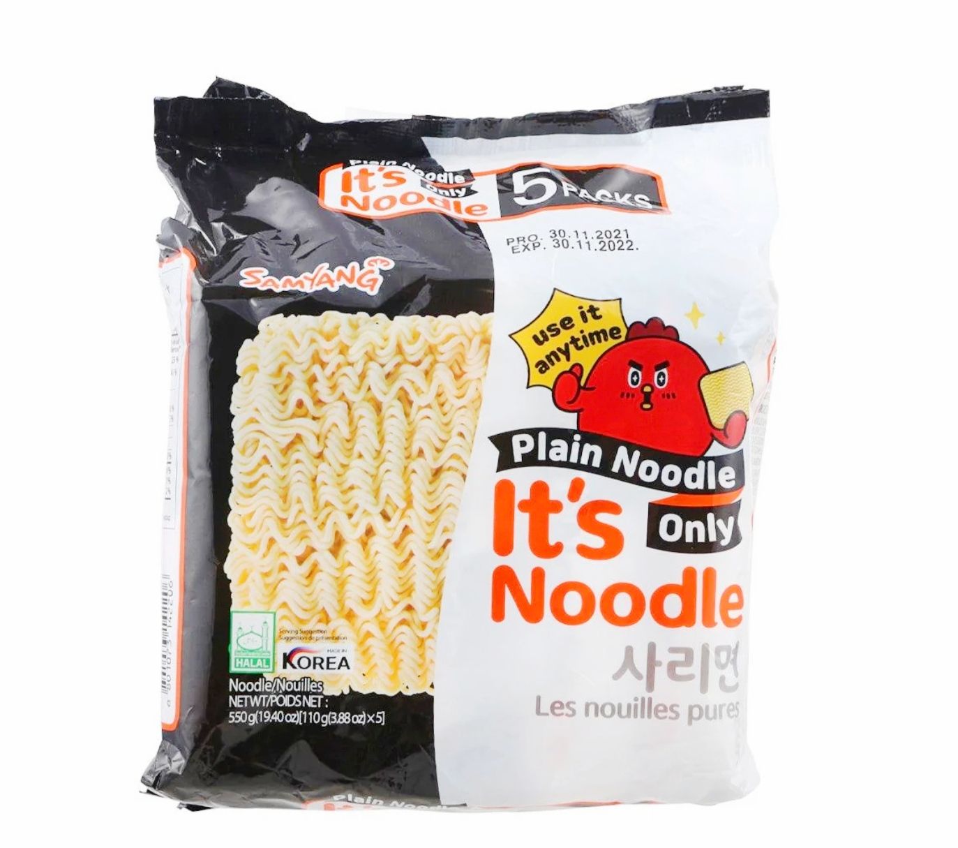 SAMYANG PLAIN NOODLE 550g (5x110g)