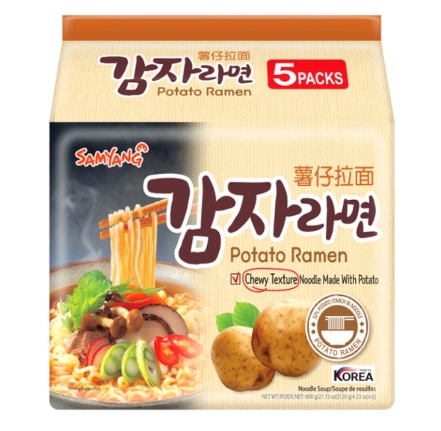 Samyang Potato Ramen 600g (5x120g)