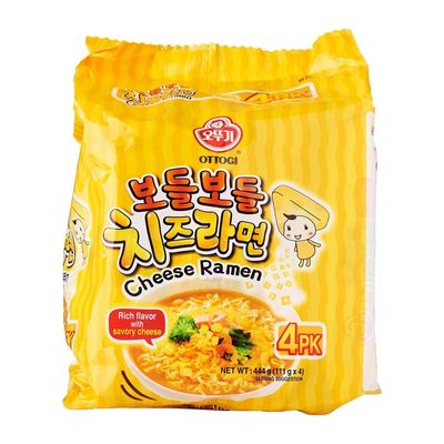 Ottogi Instant Ramen - Cheese Flavor 444g (4x111g)