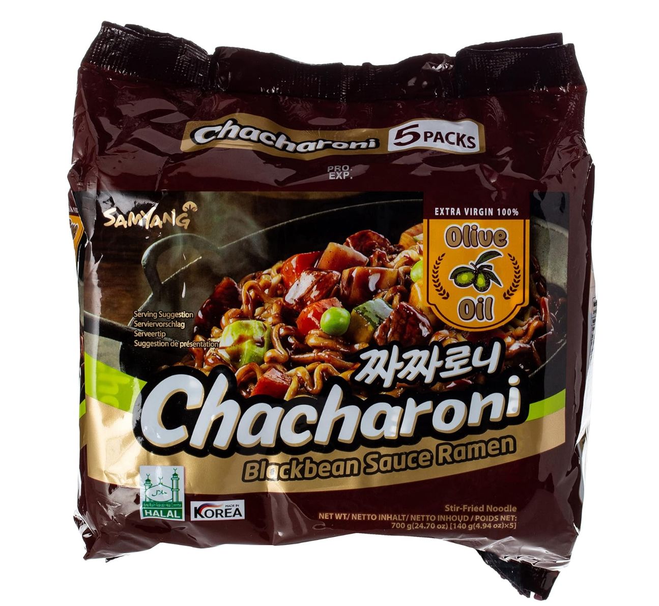 Samyang Chacharoni Blackbean Sauce Ramen 700g (5x140g)