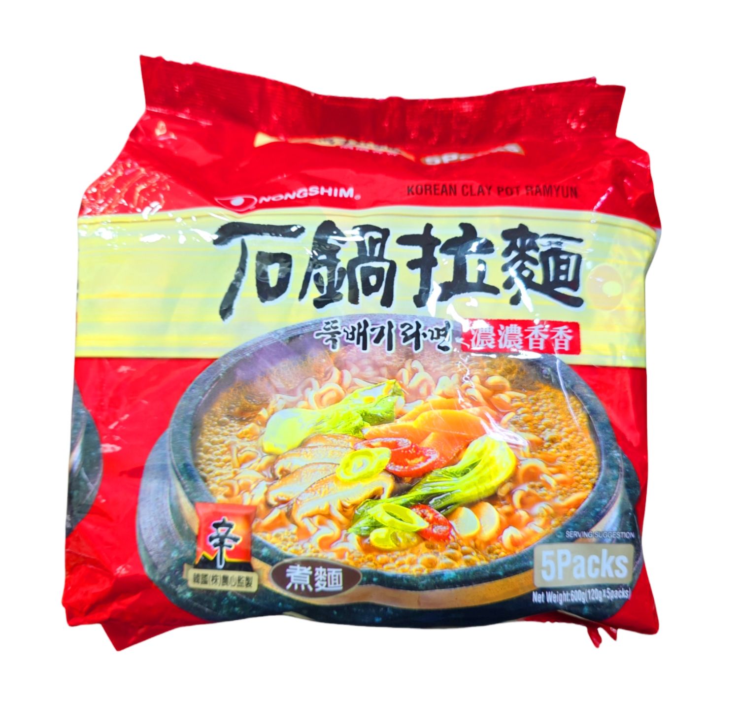 Nongshim Korean Claypot Ramyun Noodle 600g (5x120g)
