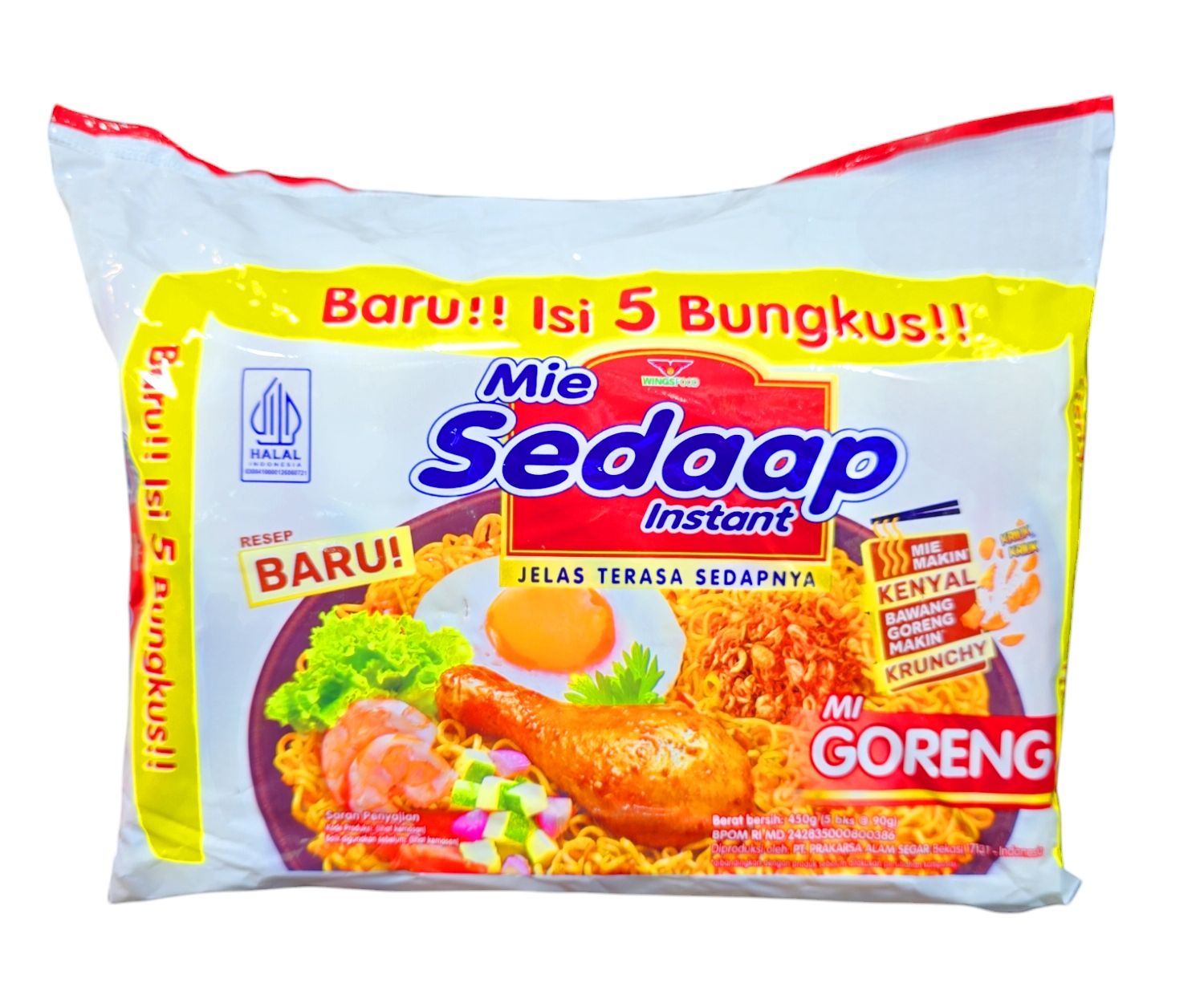 Mie Sedaap Mie Goreng Instant Noodle 450g (5x90g)