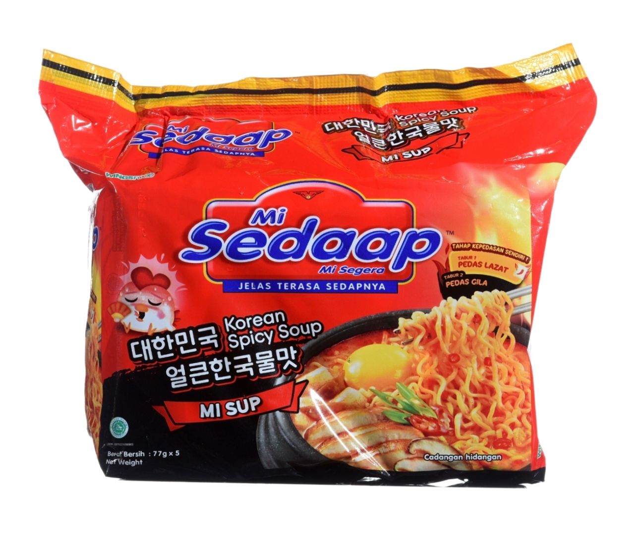Mi Sedaap Korean Spicy Chicken Soup 385g (5x77g)
