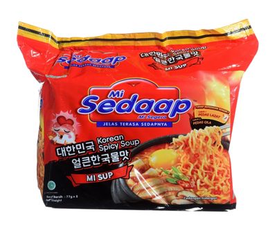 Mi Sedaap Korean Spicy Chicken Soup 385g (5x77g)