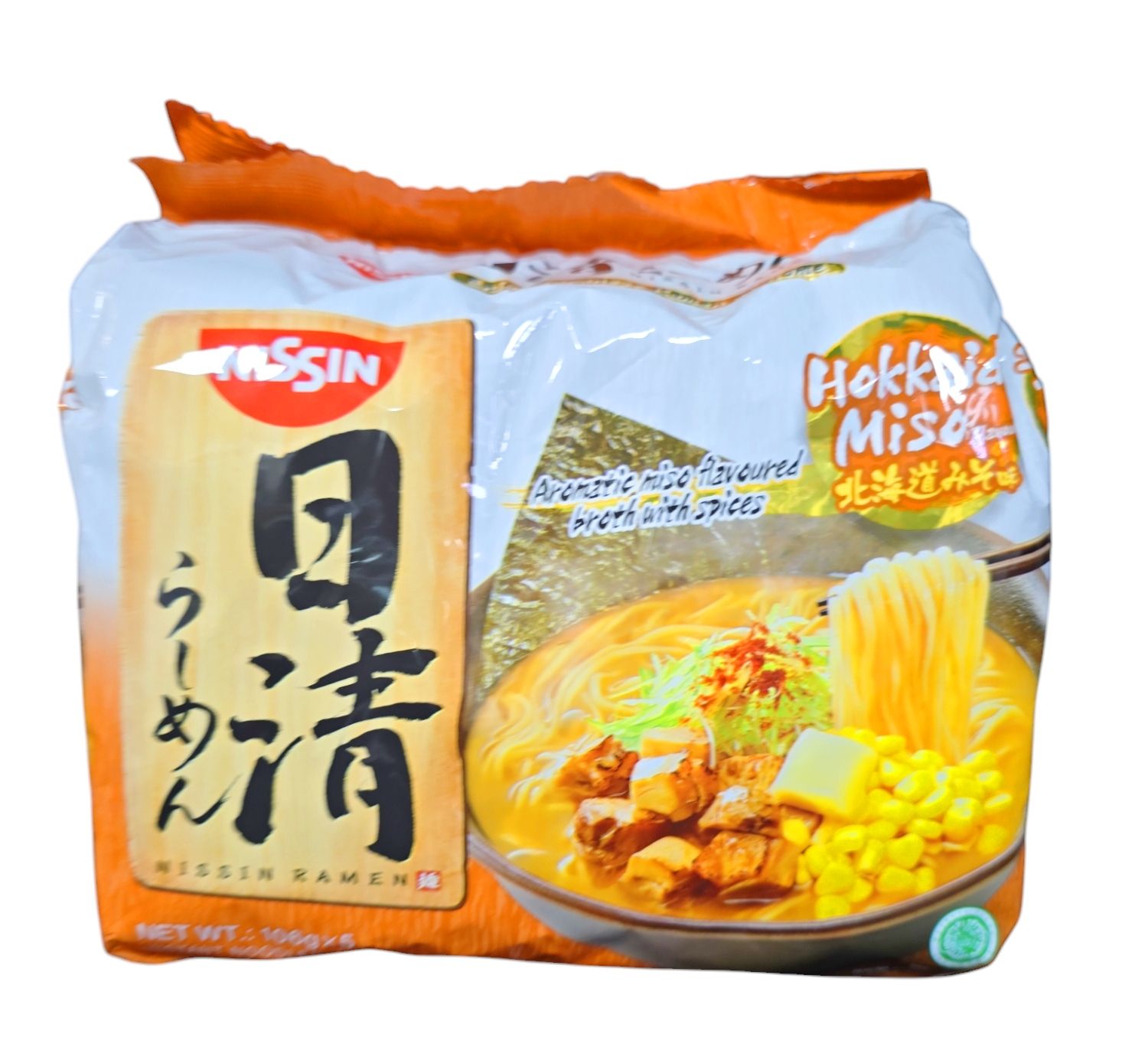 Nissin Instant Noodles Hokkaido Miso Flavour 530g (5x106g)