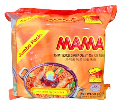 Mama Instant Noodle Shrimp Creamy Tom Yum Flavour 450g (5x90g)