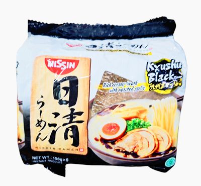 Nissin Ramen Kyushu Black Flavour 530g (5x106g)