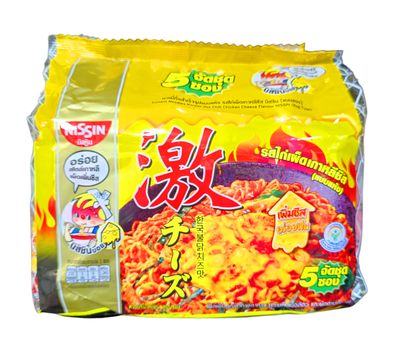 NISSIN KOREAN HOT CHILI CHICKEN CHEESE NOODLES 300G (5x60g)