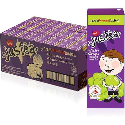 YEO&#39;S Justea White Grape Green Tea Drink, 250ml x 24&#39;s