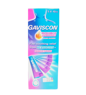 Gaviscon Double Action Liquid Sachets 5x10ml Pack