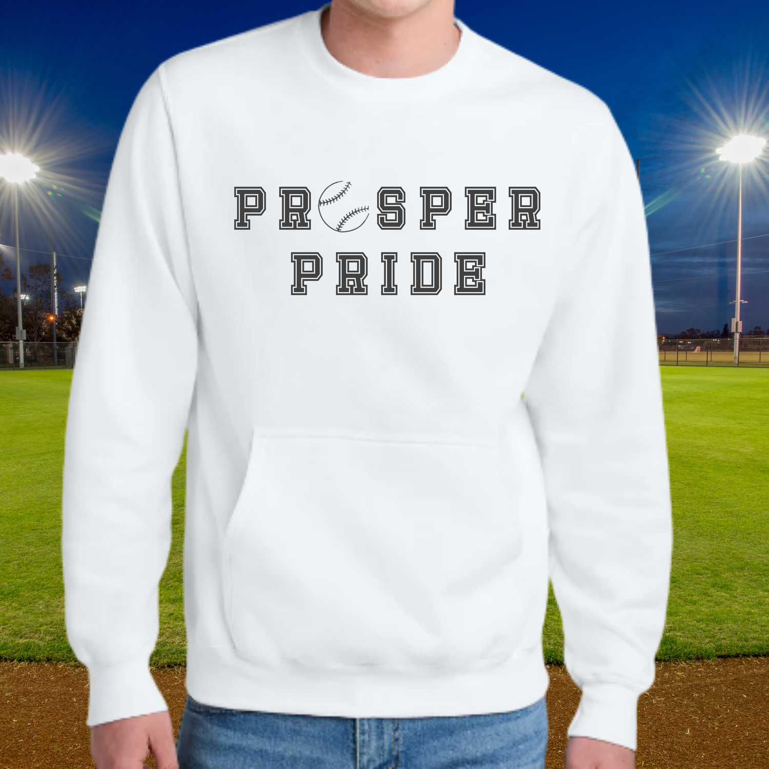 Prosper Pride Fleece Crewneck Pocket Sweatshirt