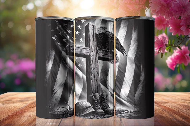 Patriotic Eagle and Cross