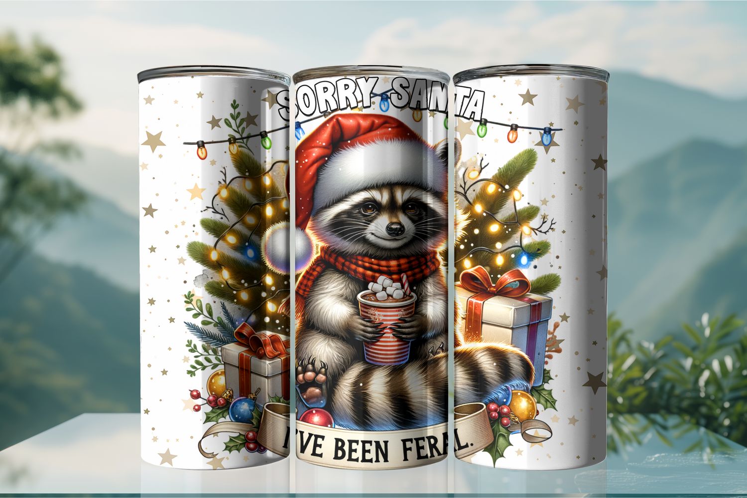 Christmas Raccoon 3