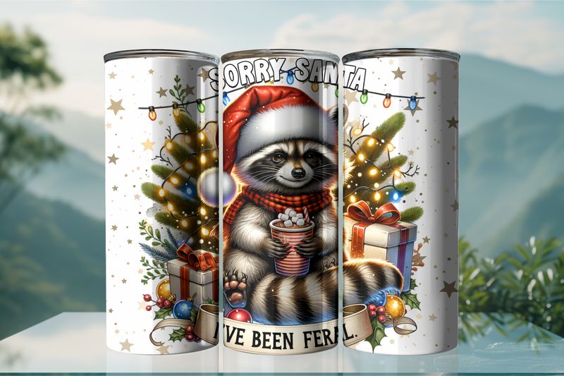 Christmas Raccoon 3