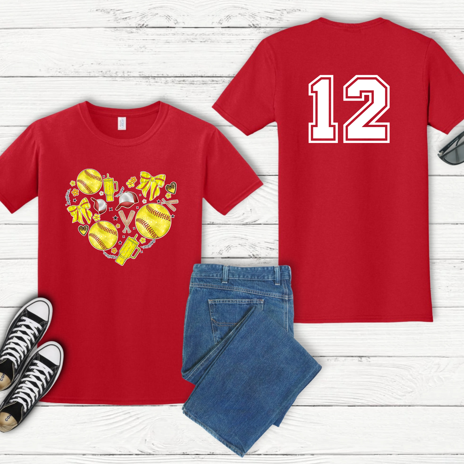 Softball Heart