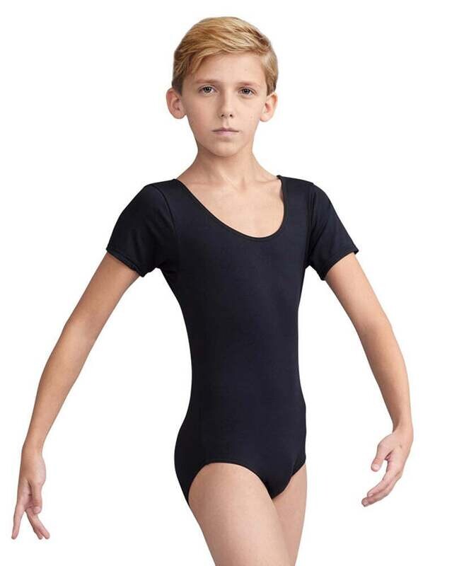 Capezio Tactel Short Sleeve Leotard - Boys Youth Capezio Tactel Short Sleeve Leotard - Boys Youth