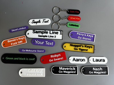 Customised Key Tags