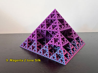Fractal (Sierpiński) Pyramid - Small - Various colours