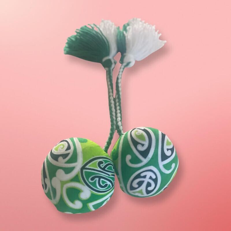 Green Maori Themed Poi
