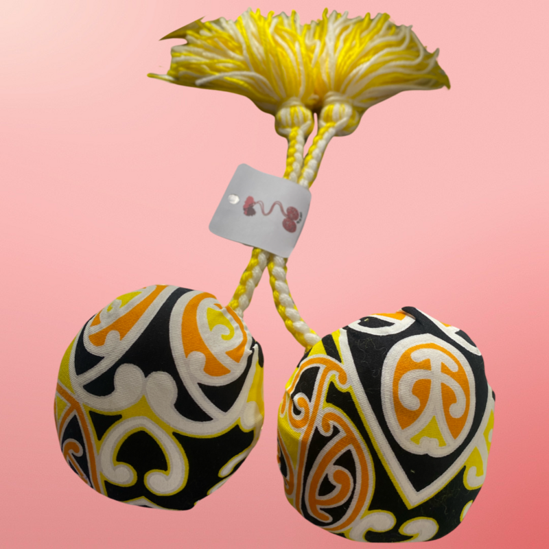 Yellow Māori Themed Poi