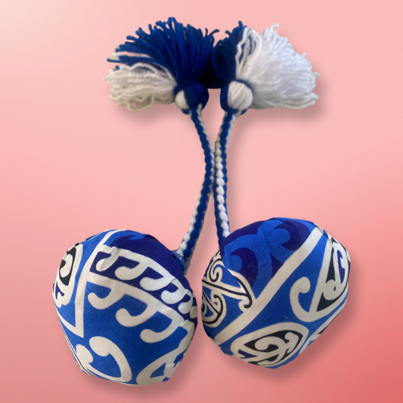 Blue Māori Themed Poi