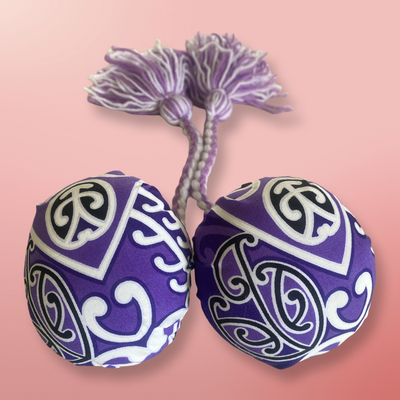 Purple Māori Themed Poi